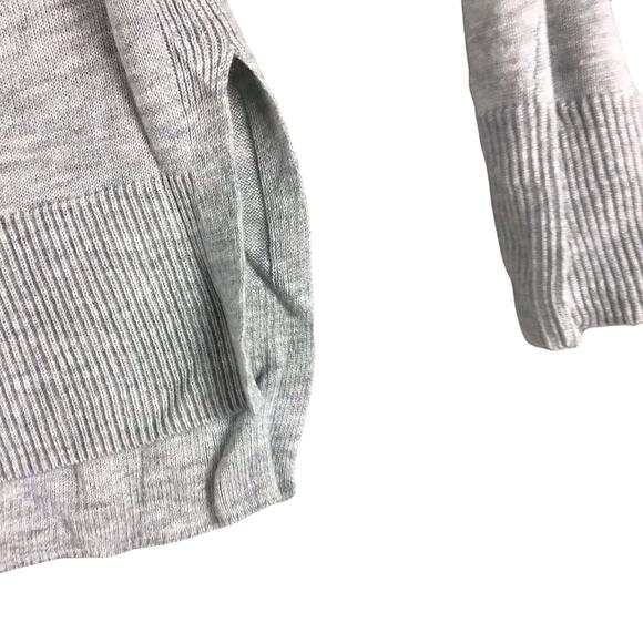 Chelsea 28 Women’s XS Oversized V-Neck Sweater Hi-Low Hem Gray Cashmere Blend - Picture 6 of 10